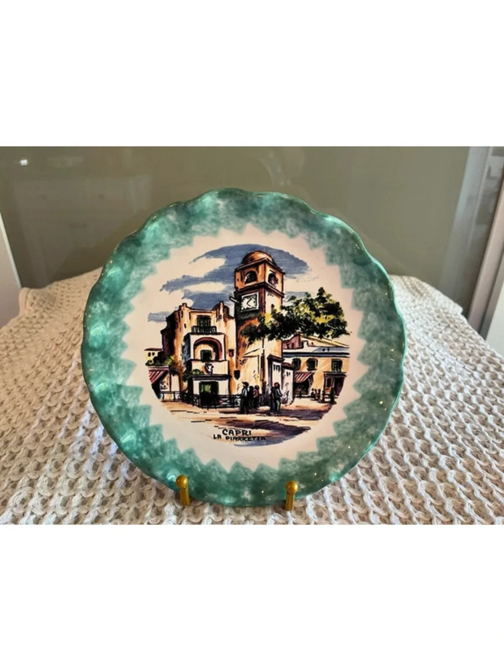 Vintage Italian ceramic souvenir wall plate 456